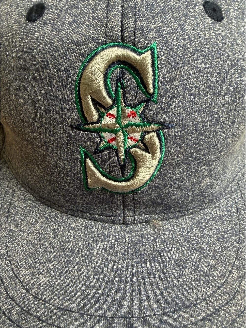 Seattle Mariners Aquafina Moose Snapback Hat MLB Melange Gray Novelty Brim Cap - Picture 2 of 9